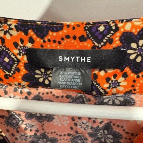 🌟 SMYTHE - TIE FRONT BLOUSE - Size Large - Oversized - Picture 3 of 9